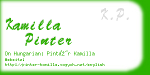 kamilla pinter business card